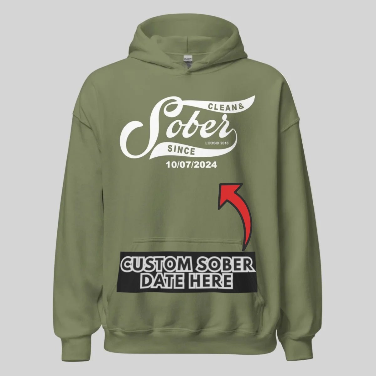 Sober Since Recovery Hoodie graphic detail (view 24)