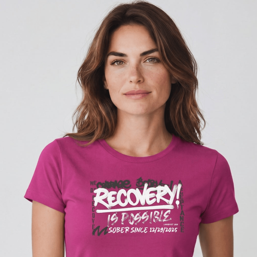 Sober T Shirt | Women's Recovery Is Possible Tee