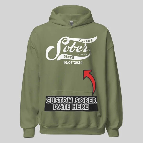 Sober Since Recovery Hoodie featuring the design (view 21)