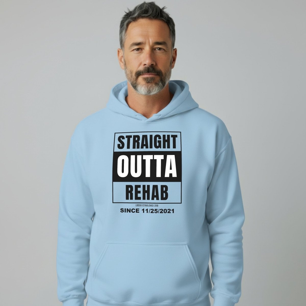 Straight Outta Rehab Recovery Hoodie packaging detail (view 28)