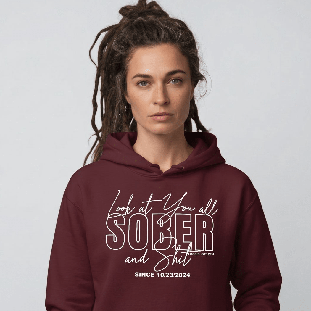 Look at You Sober Recovery Hoodie featuring the design (view 11)