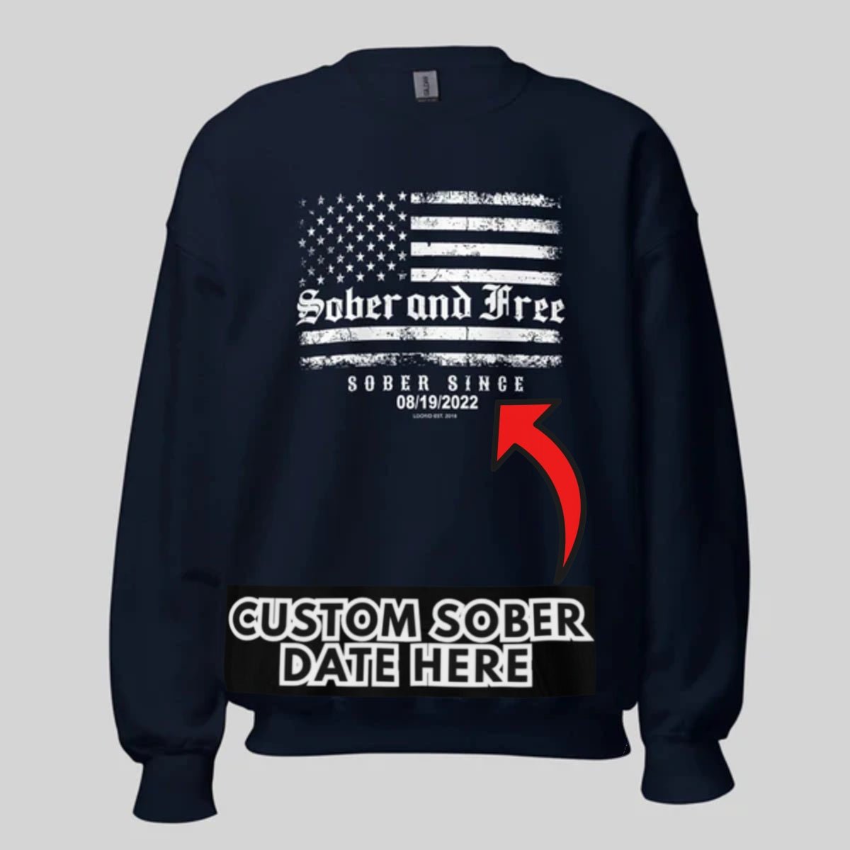 Sobriety Recovery Hoodie graphic detail (view 4)
