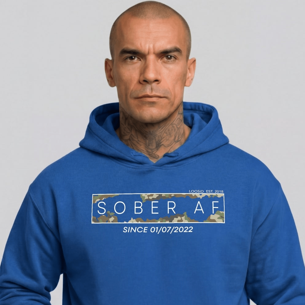 Recovery Hoodie | Men's Sober AF Camo Hoodie