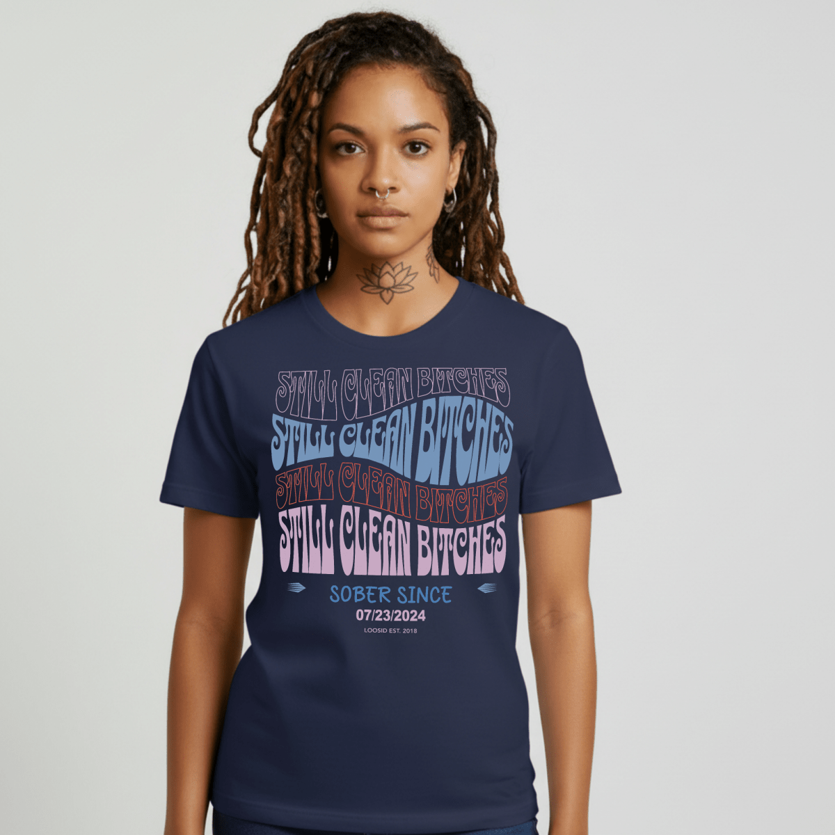 Still Clean B Sober T Shirt back view (view 7)