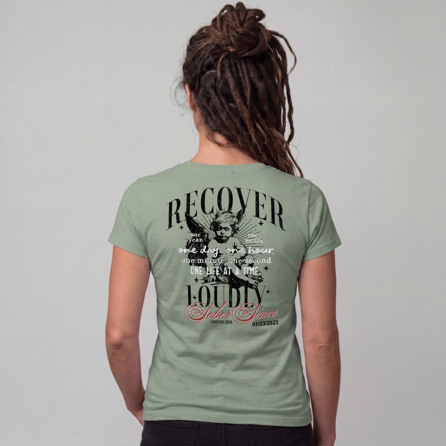Recover Loudly Limited-Edition Women's T-Shirt with Recovery Date