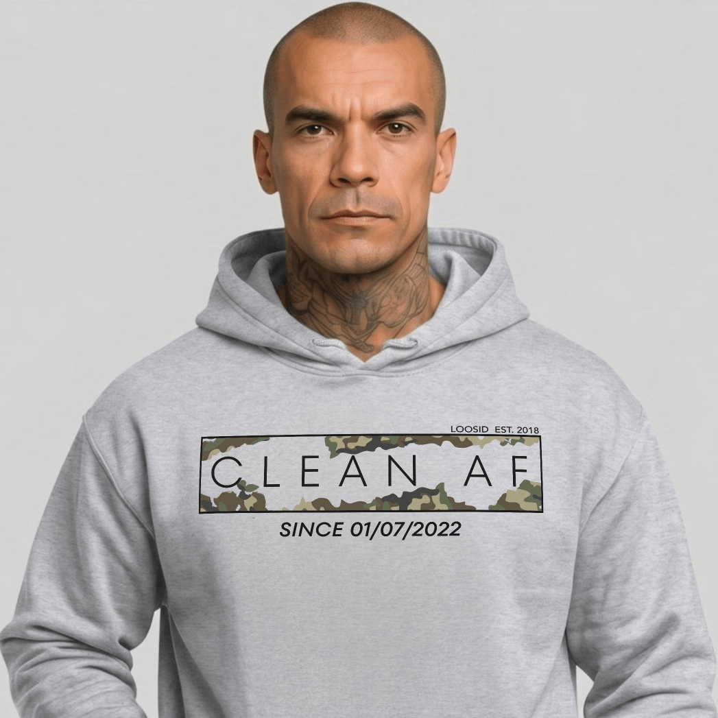 Clean AF Camo Recovery Hoodie packaging detail (view 18)