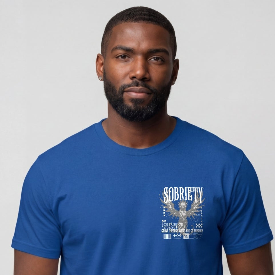 Phoenix Reborn Recovery Limited-Edition T-Shirt with Sobriety Date