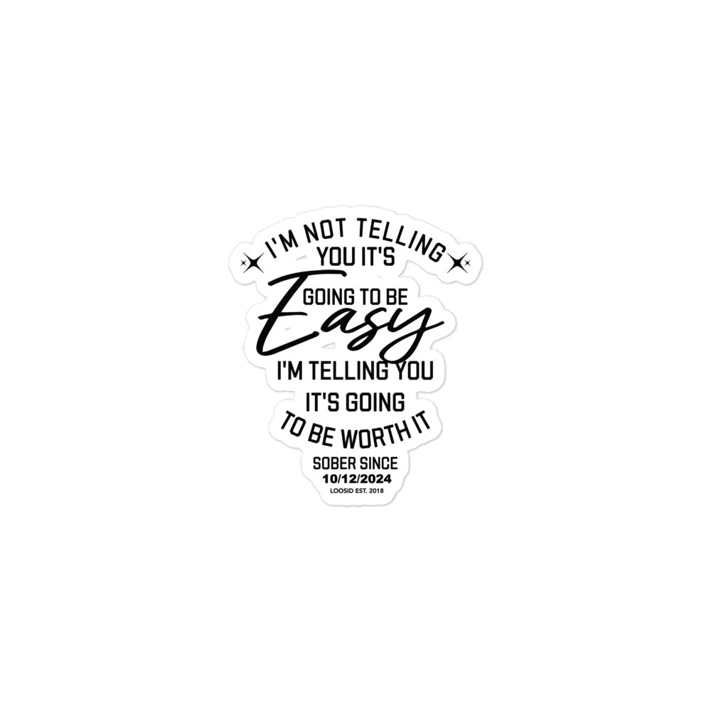 I'm Not telling You Sober Sticker flat lay styled image (view 3)