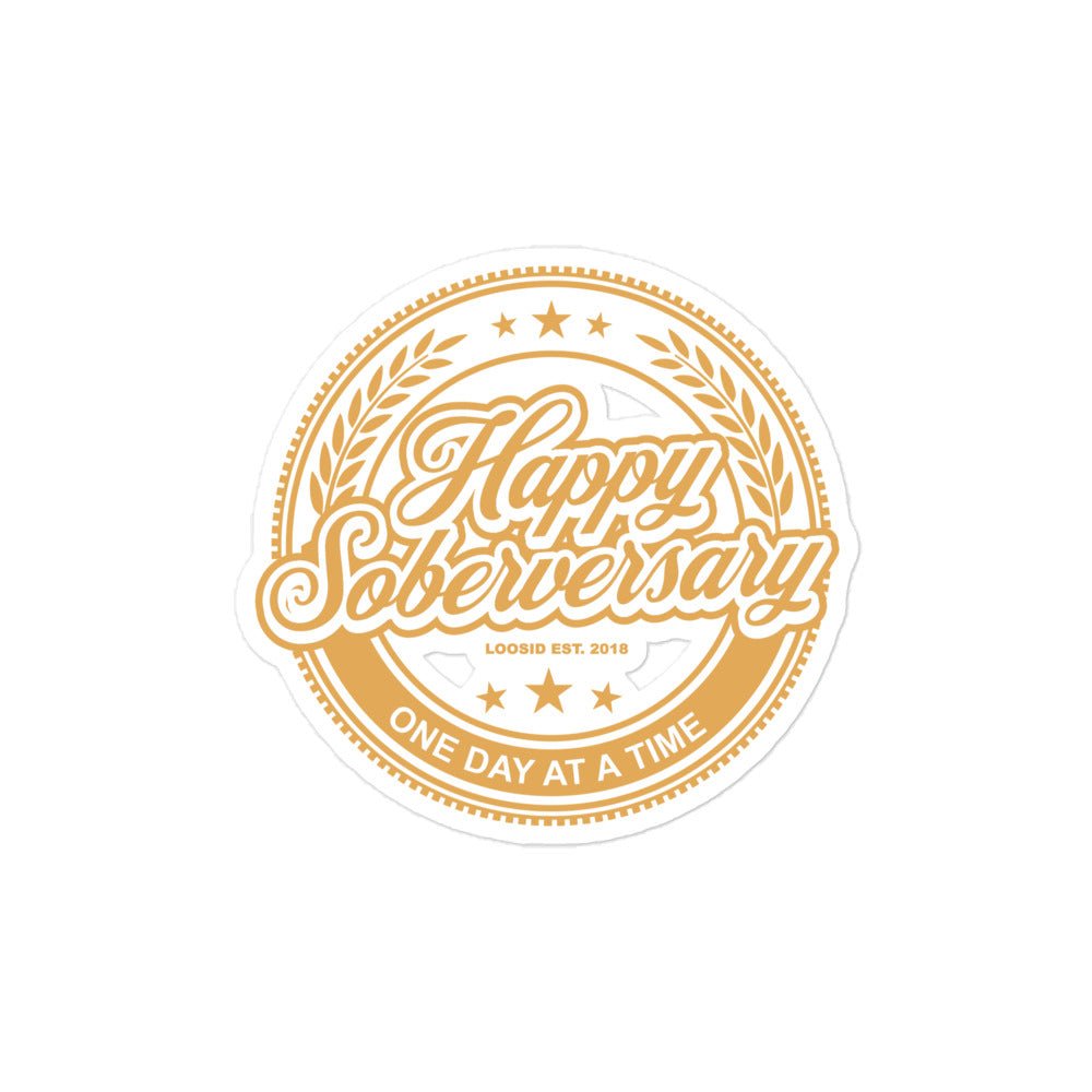 Happy Soberversary Sober Sticker graphic detail (view 4)