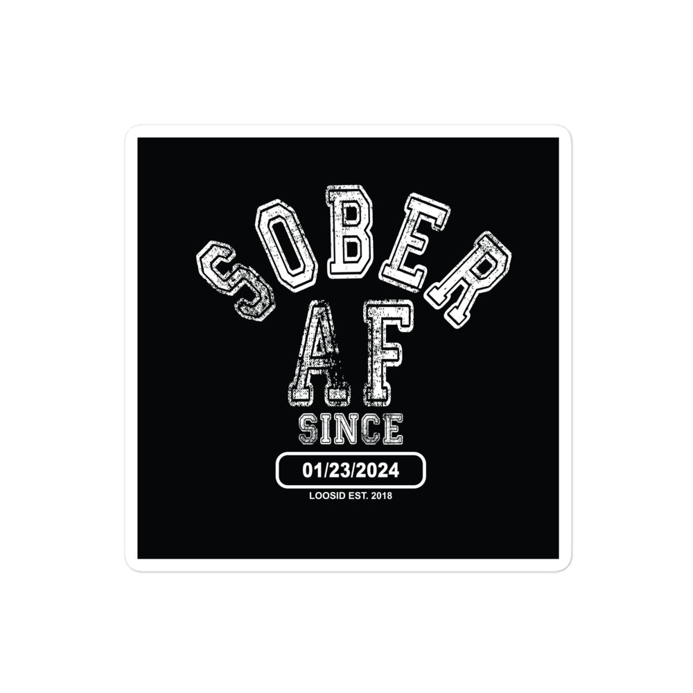 Sober AF Sober Sticker graphic detail (view 4)
