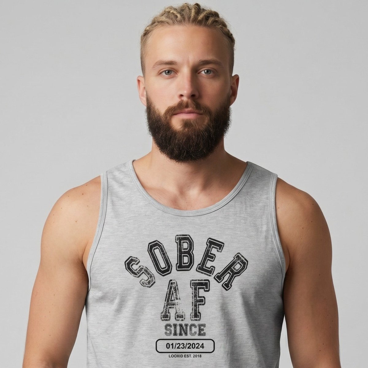 Sober AF Sober Tank Top lifestyle view (view 15)