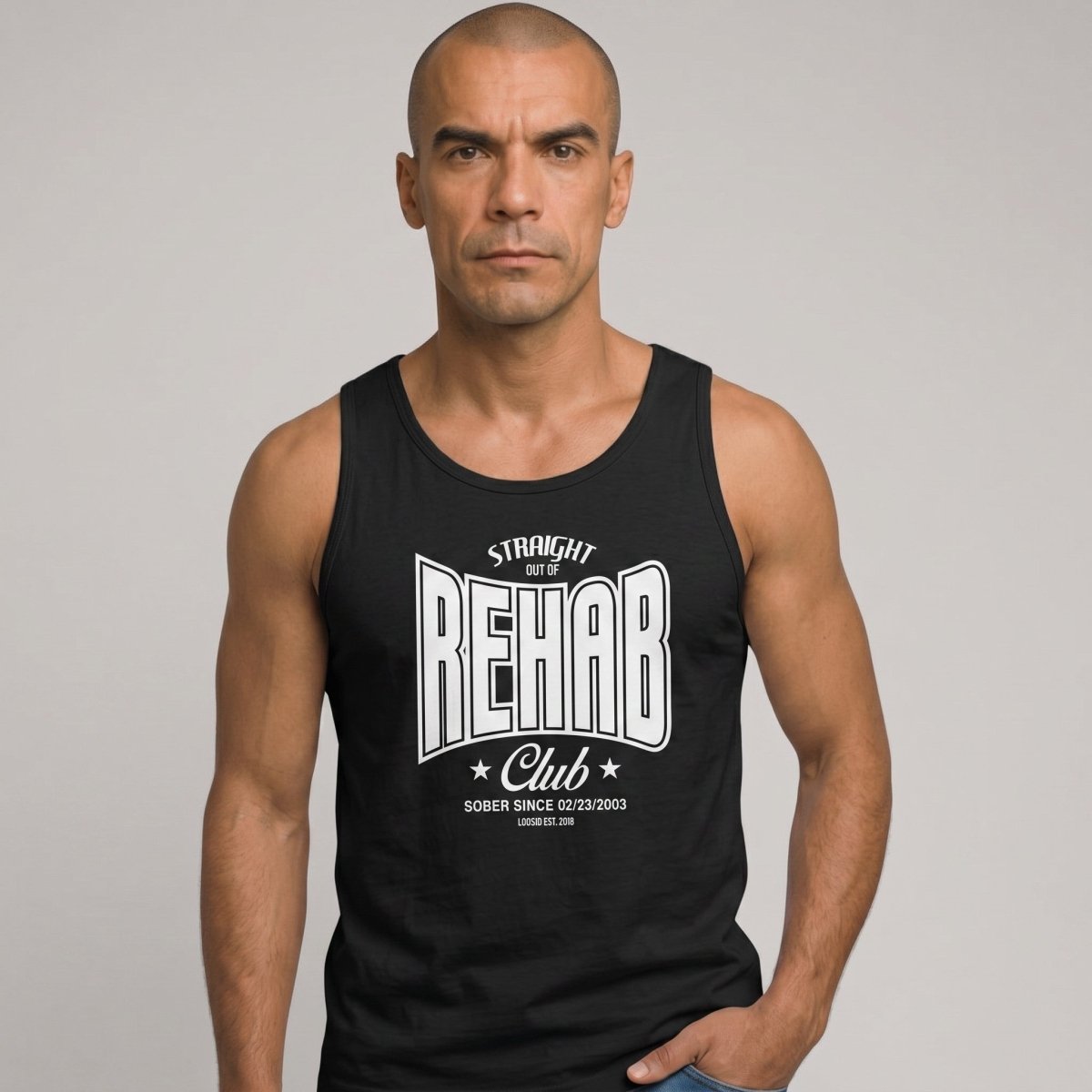Rehab Sober Tank Top side view (view 16)