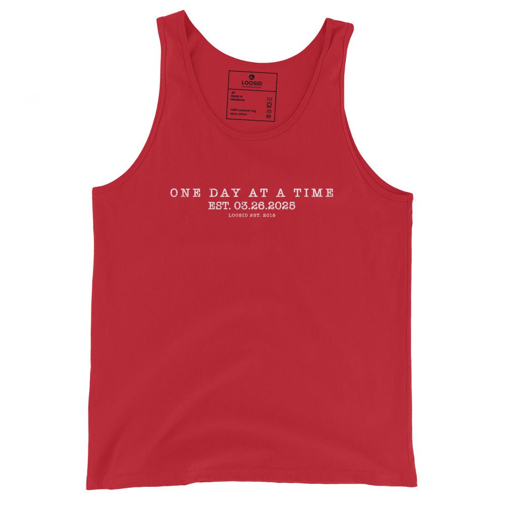 One Day At a Time Sober Tank Top packaging detail (view 8)
