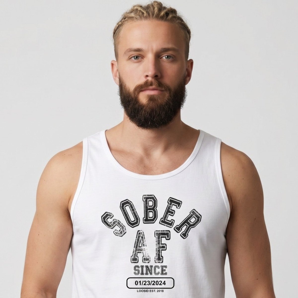 Sober AF Sober Tank Top packaging detail (view 18)