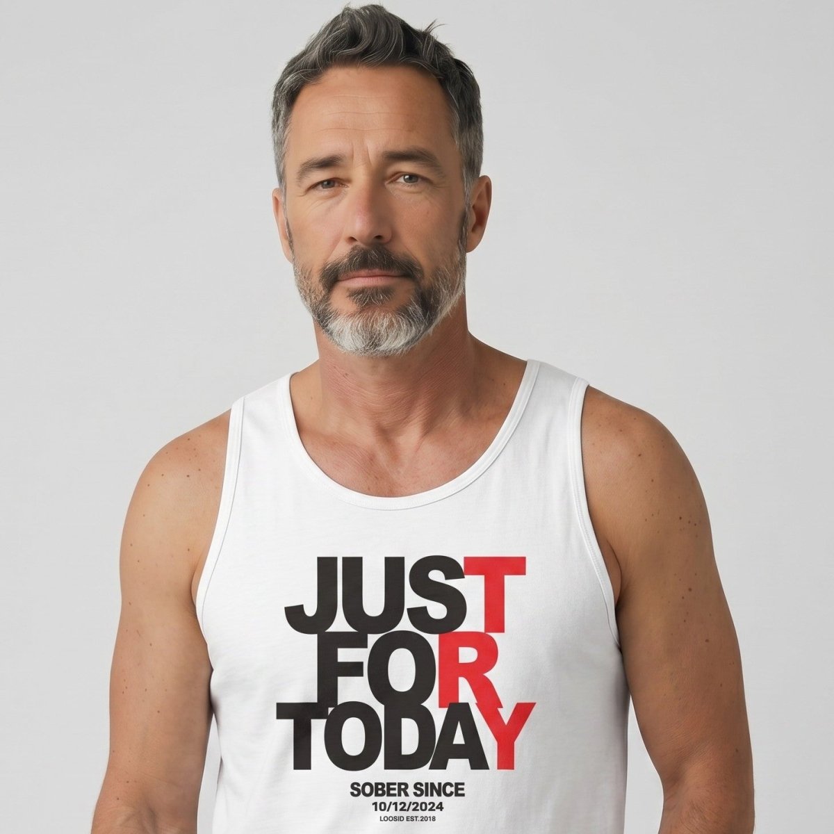 Just For Today Sober Tank Top close-up view (view 12)