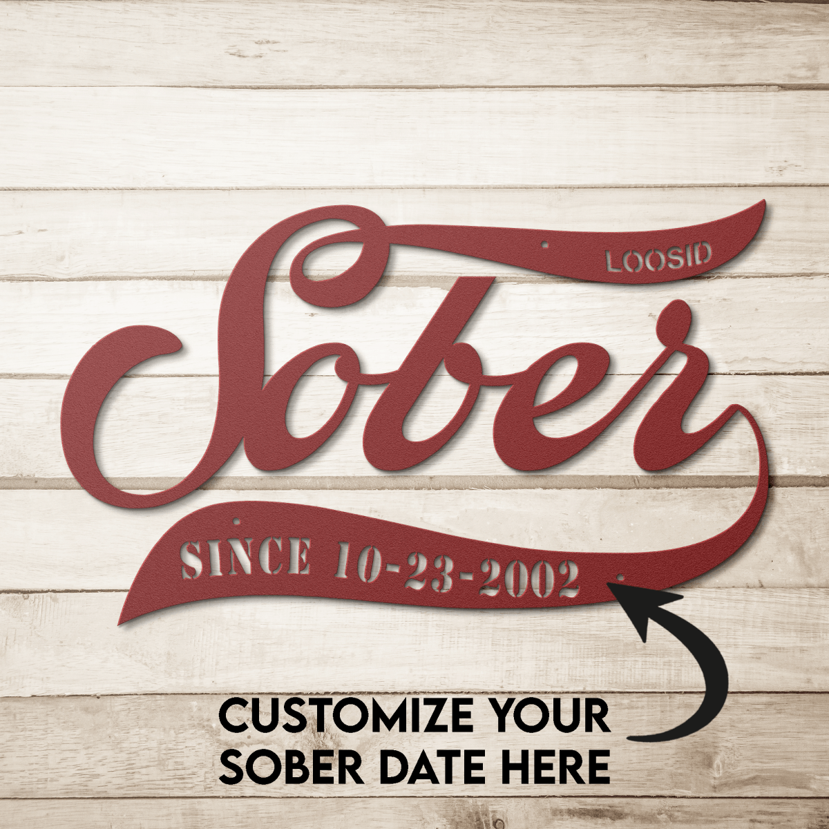 Sober Since Die Cut Sobriety Art packaging detail (view 8)