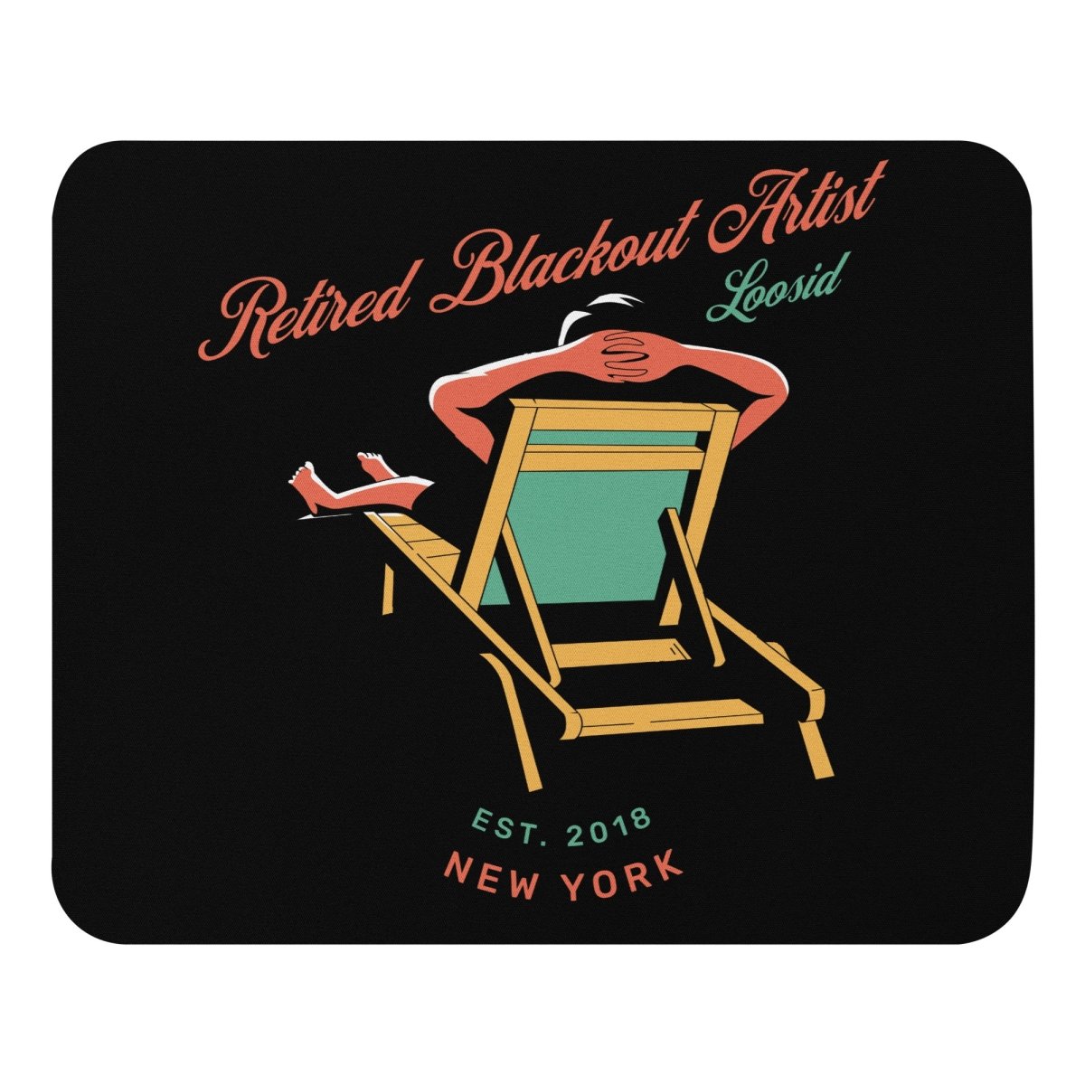 Retired Blackout Artist Recovery Mouse Pad close-up view (view 2)