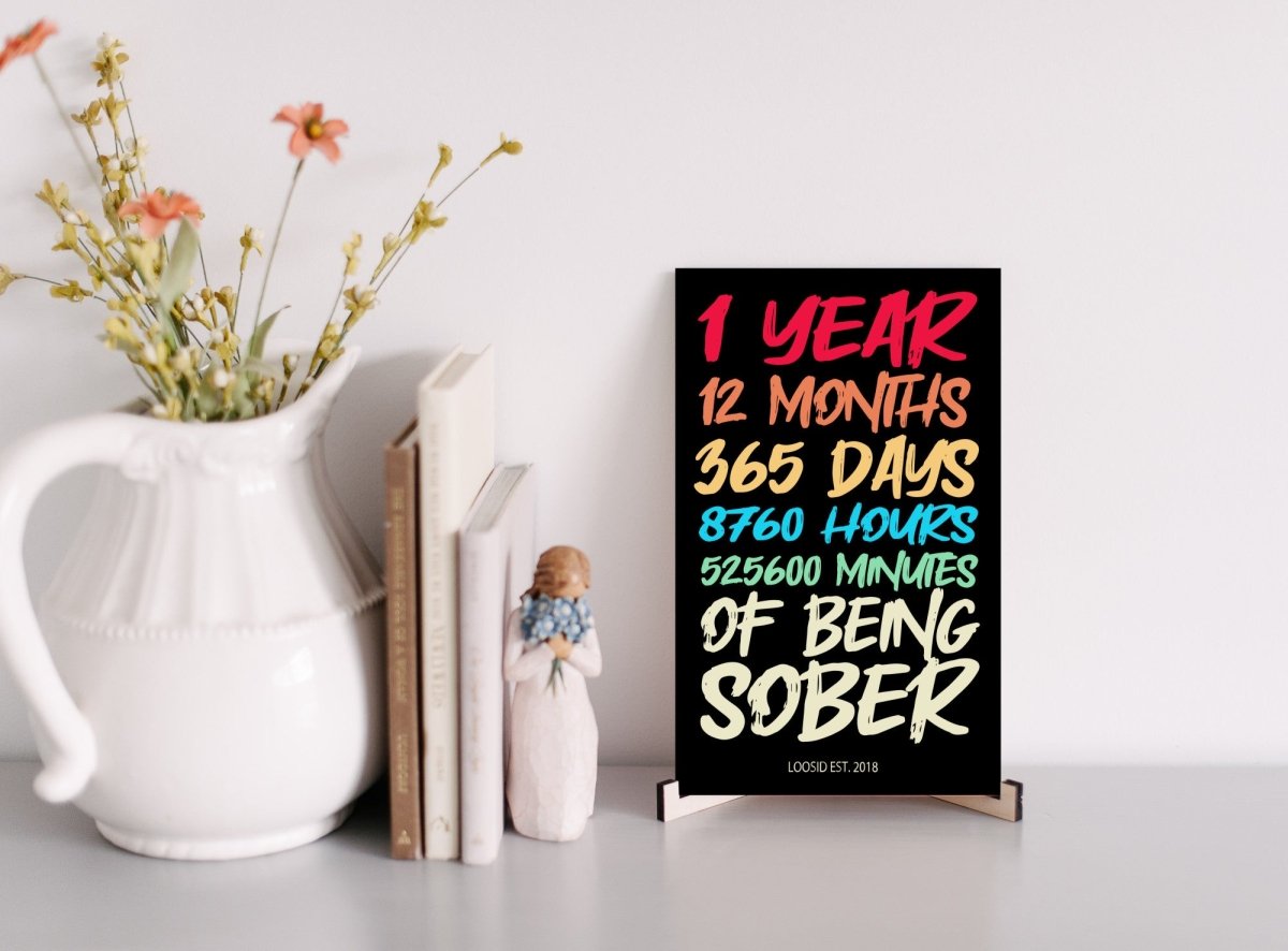 1 Year Sober Sobriety Art graphic detail (view 4)