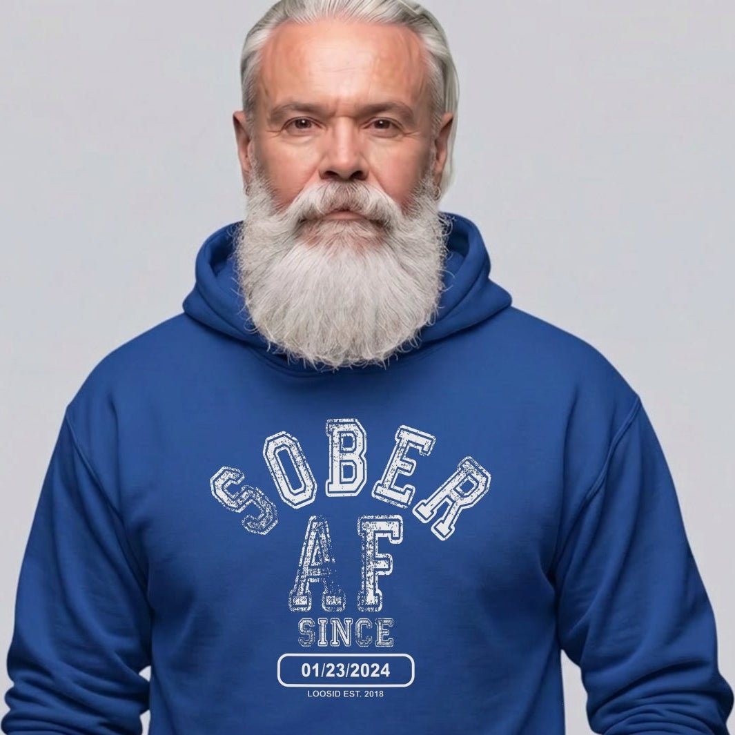 Sober AF Since Recovery Hoodie graphic detail (view 14)