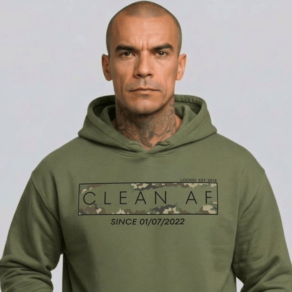 Clean AF Camo Recovery Hoodie lifestyle view (view 15)