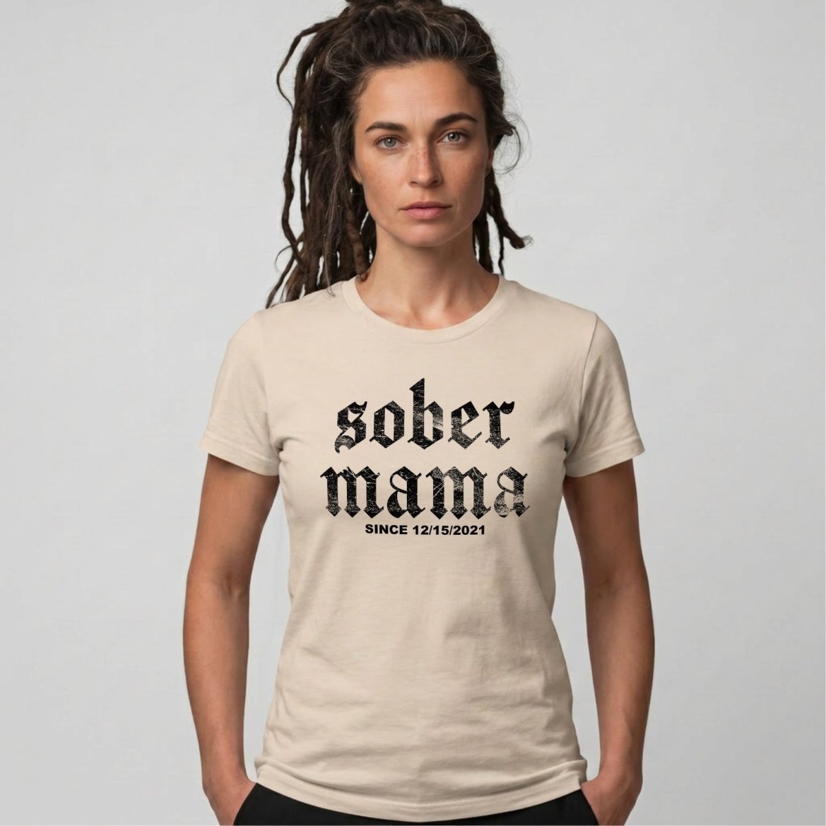 Sober Mama Sober T Shirt side view (view 16)