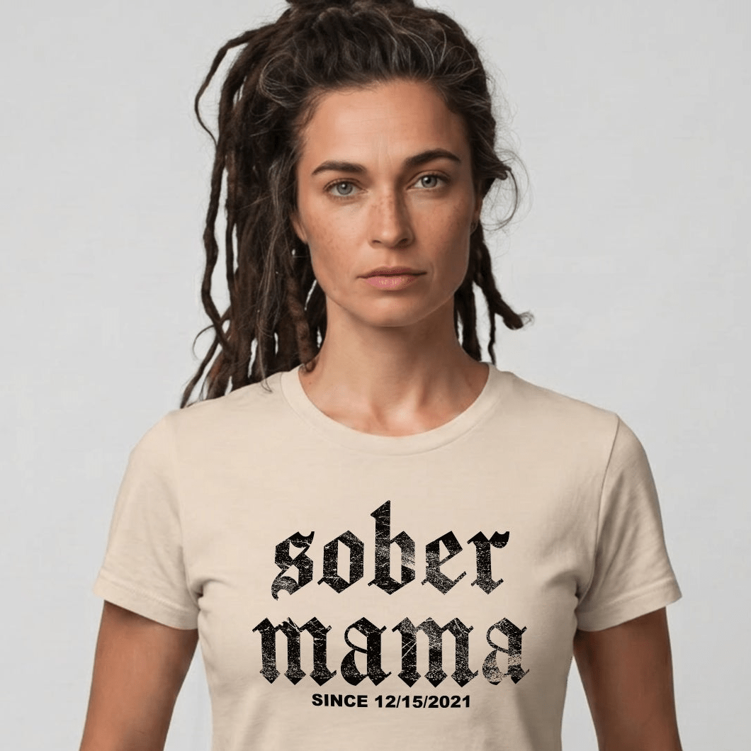 Sober Mama Sober T Shirt lifestyle view (view 15)