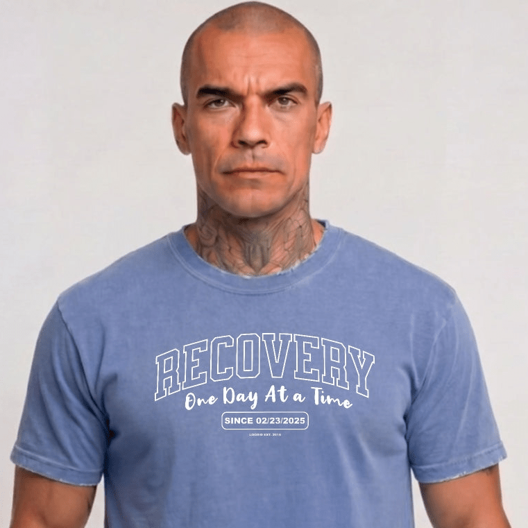 Sober T Shirt | Men's Recovery Looks Good On You Garment-Dyed