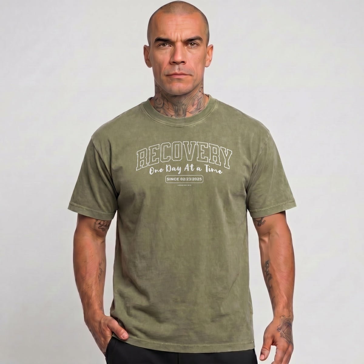 Sober T Shirt | Men's Recovery Looks Good On You Garment-Dyed