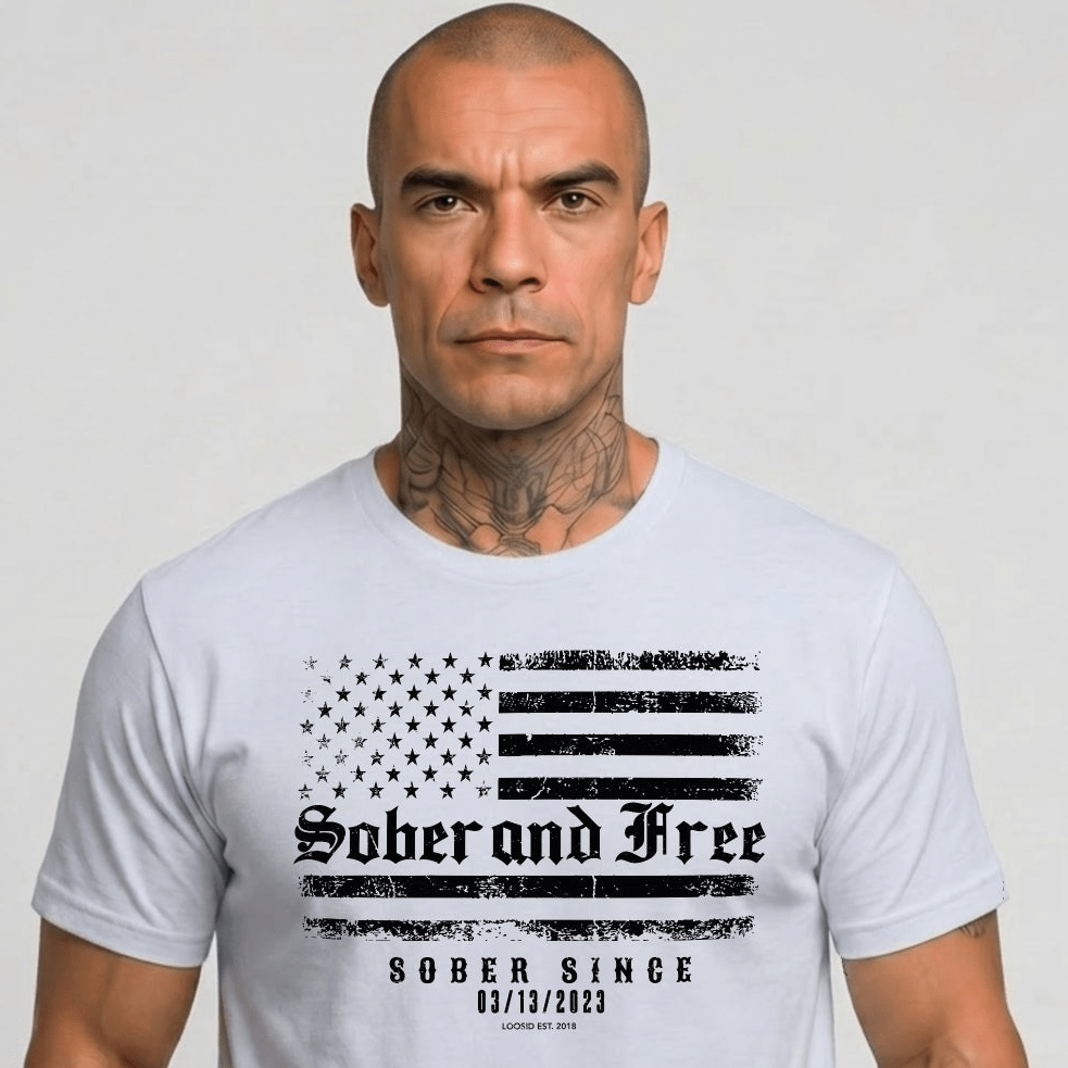 Sober and Free Sober T Shirt featuring the design (view 31)