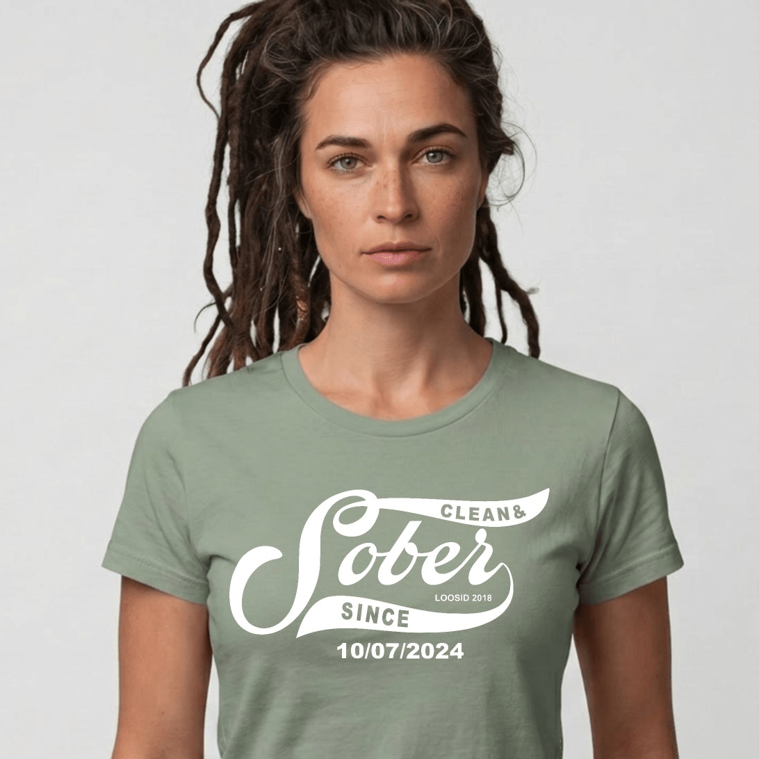 Sober Since Sober T Shirt featuring the design (view 31)