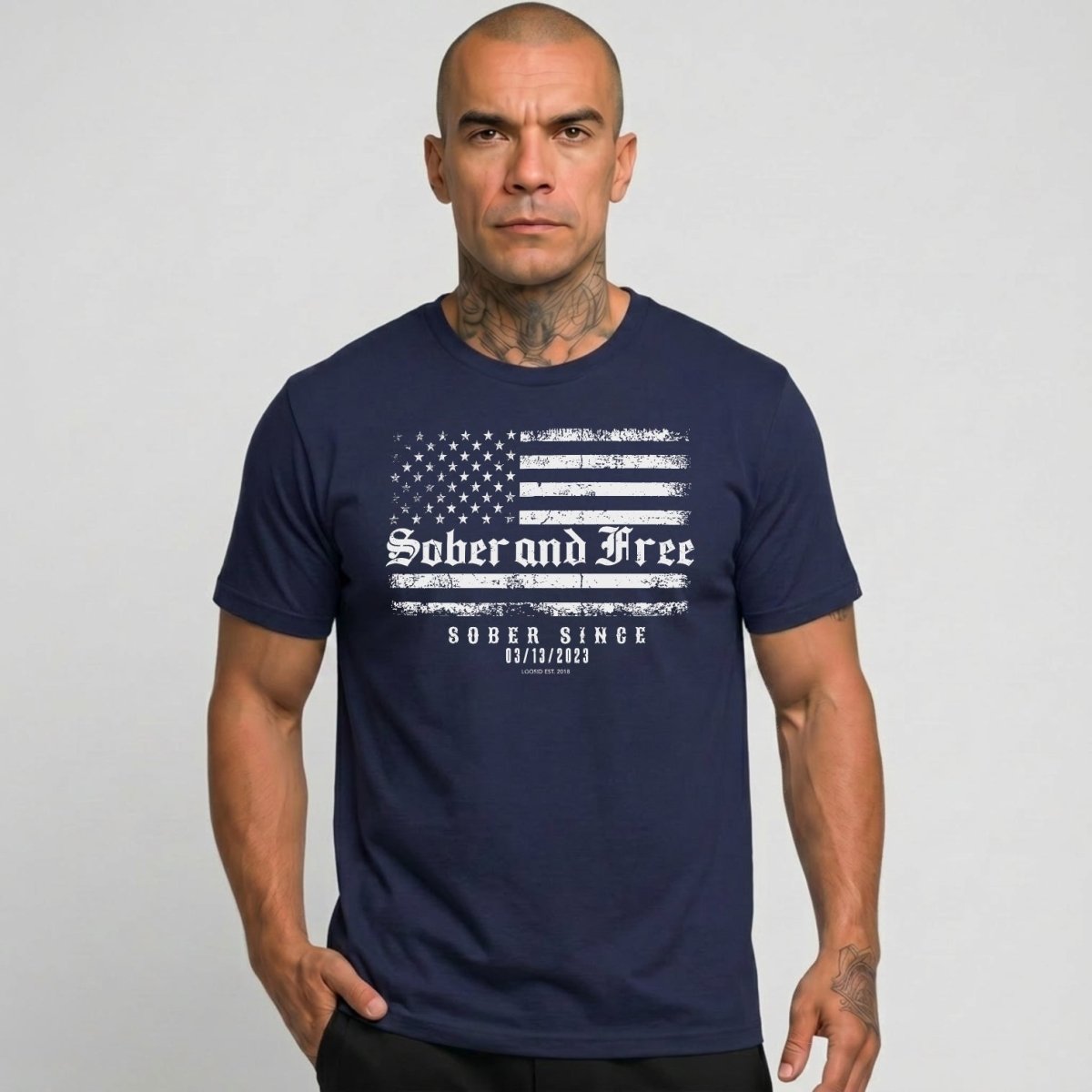 Sober and Free Sober T Shirt fit detail (view 9)