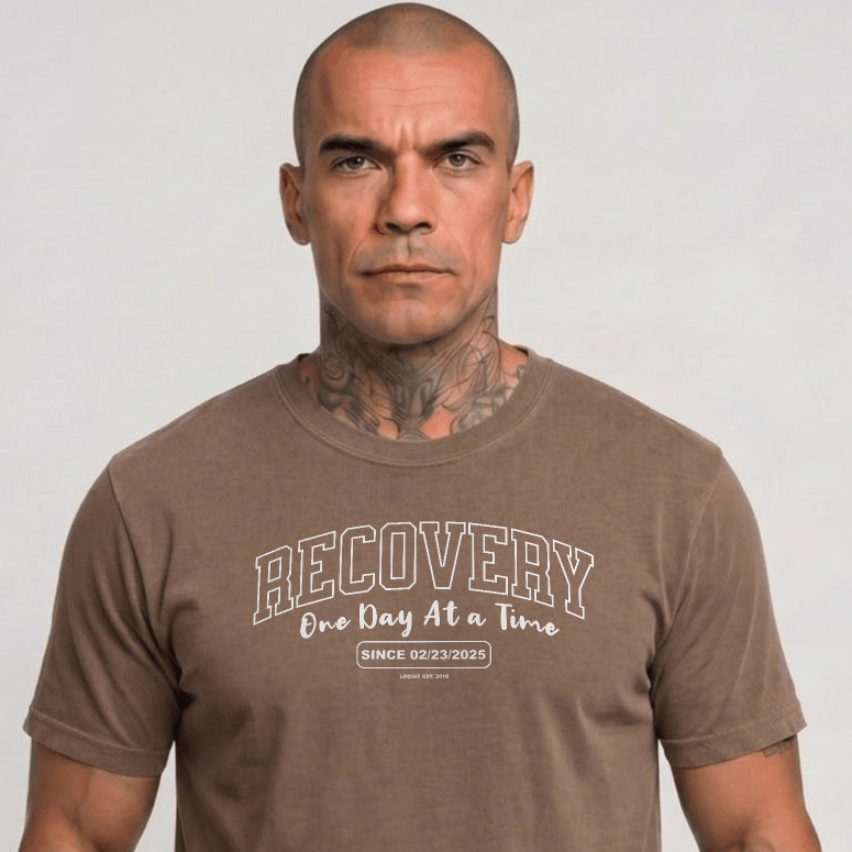 Sober T Shirt | Men's Recovery Looks Good On You Garment-Dyed