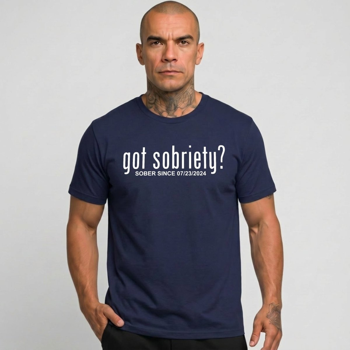 Got Sobriety Sober Since Sober T Shirt back view (view 7)