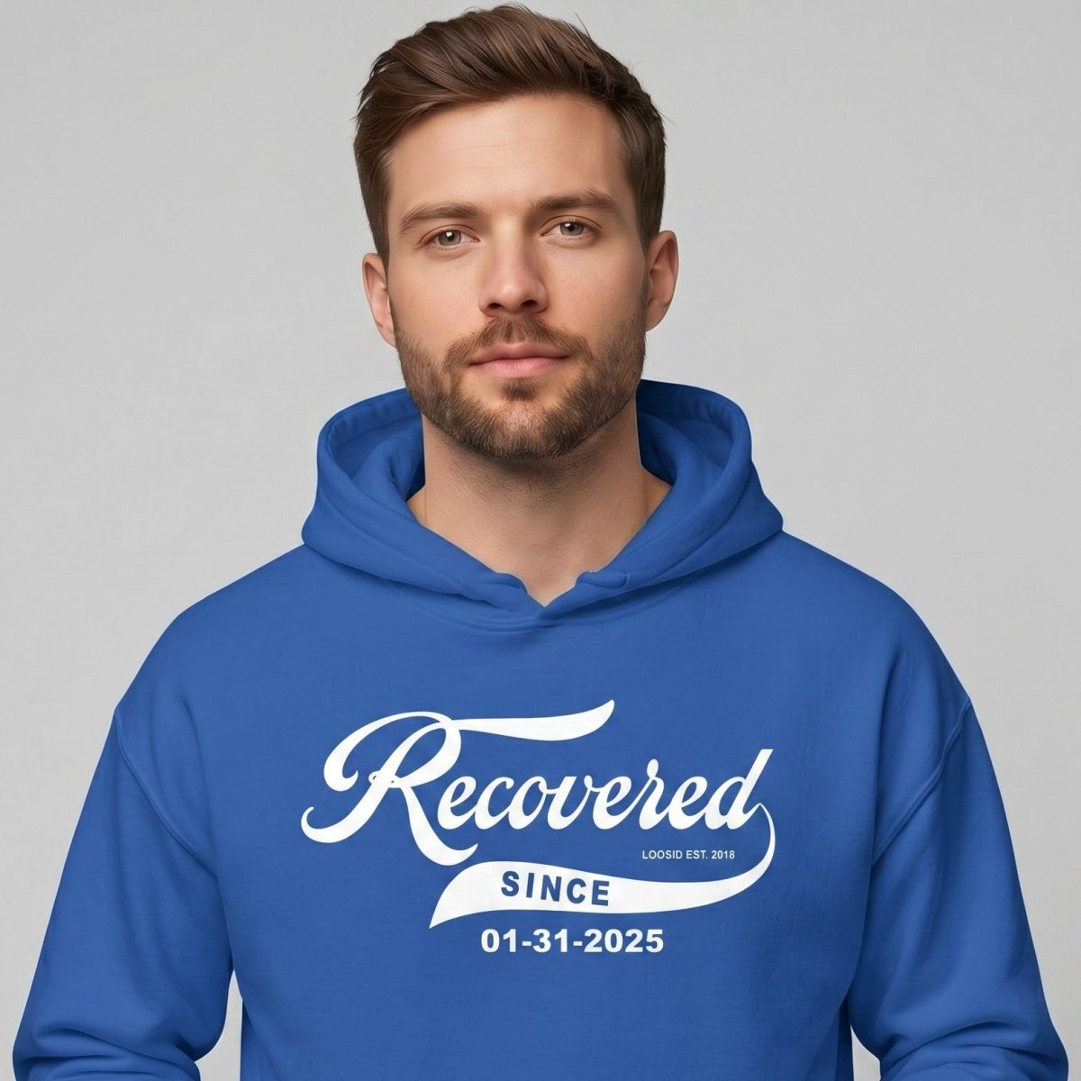Loosid Recovered Since Recovery Hoodie featuring the design