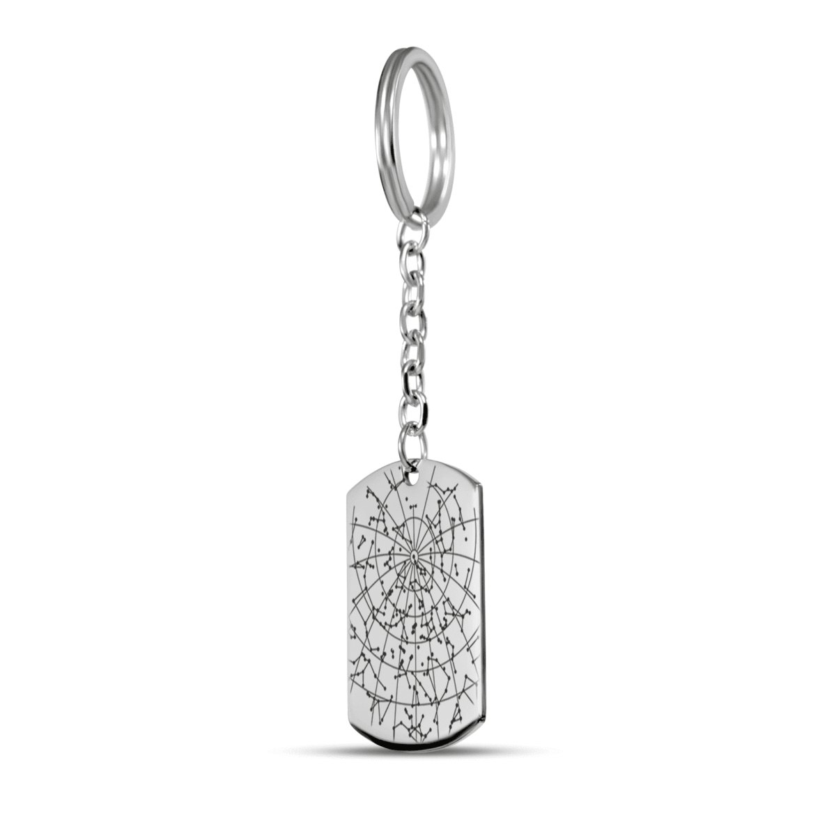 Sober Dog Tag Keychain —w/ Sober Date Custom Star Map