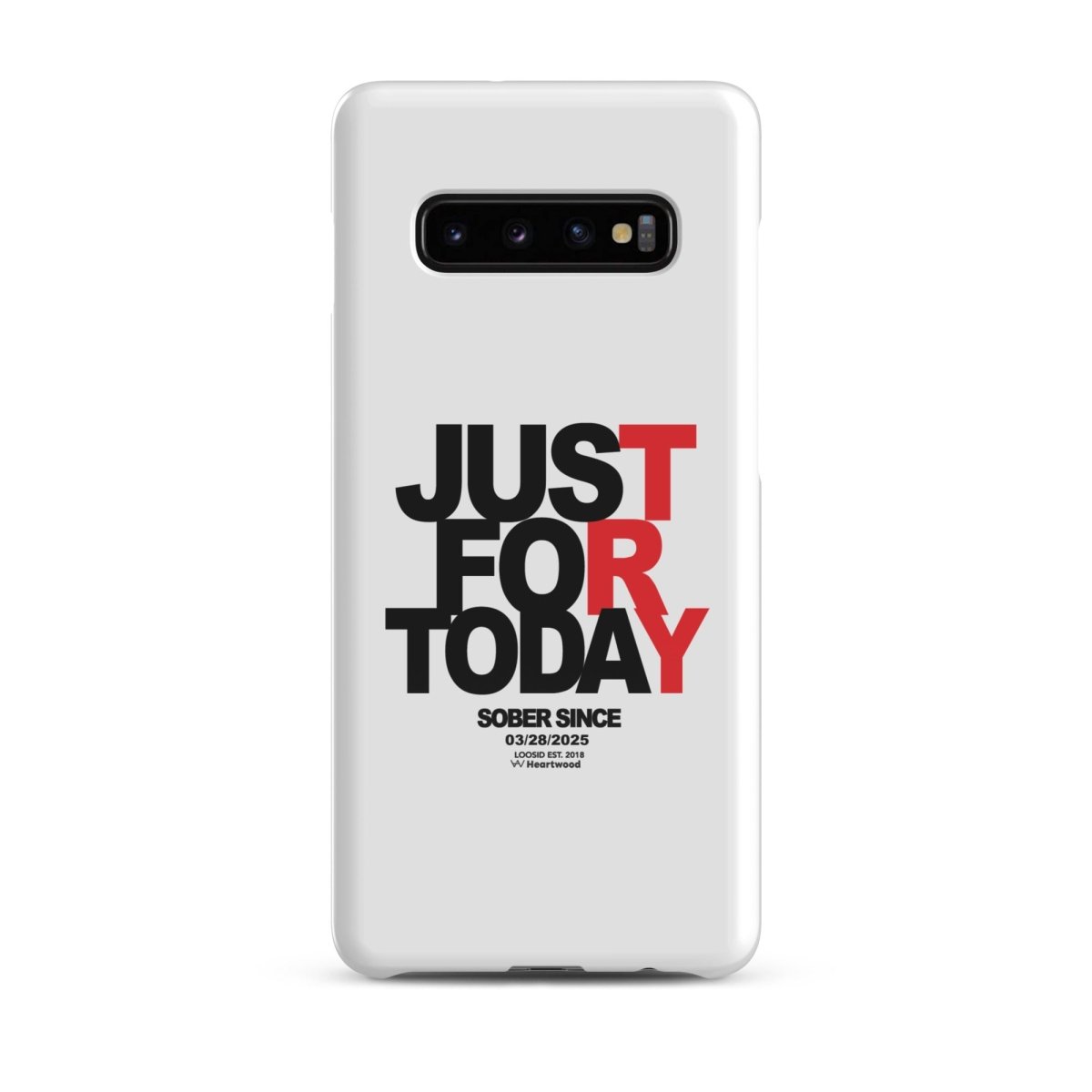 Just For Today Snap Recovery Phone Case flat lay styled image (view 3)