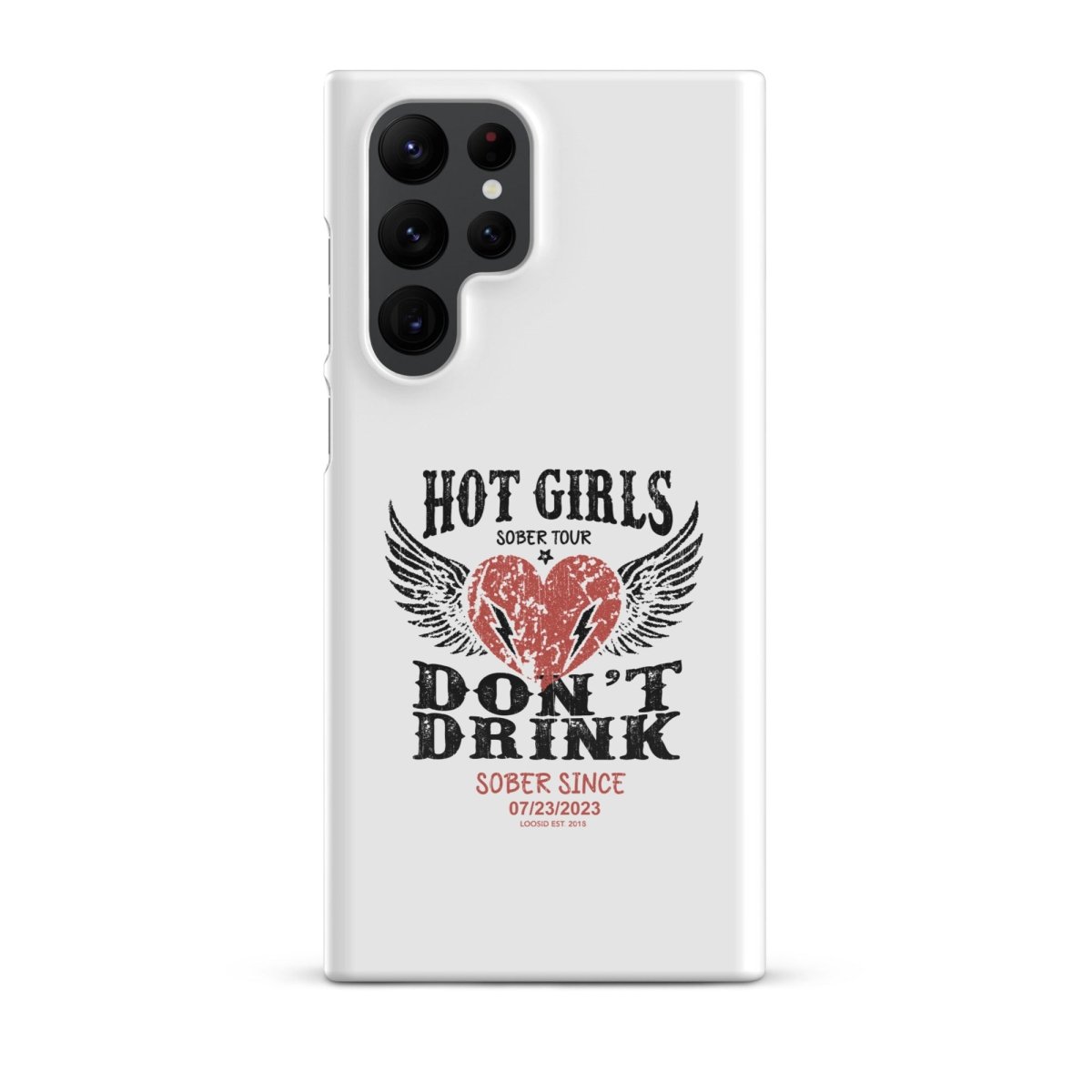 Hot Girls Don't Drink Snap Recovery Phone Case graphic detail (view 14)