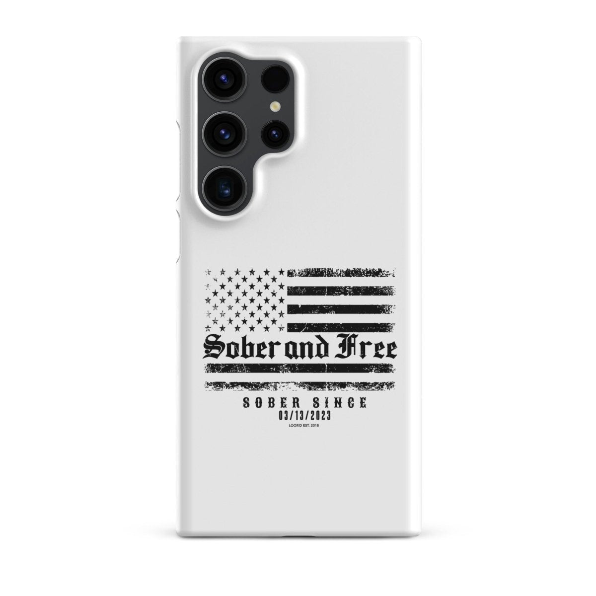 Sober & Free Snap Recovery Phone Case back view (view 17)