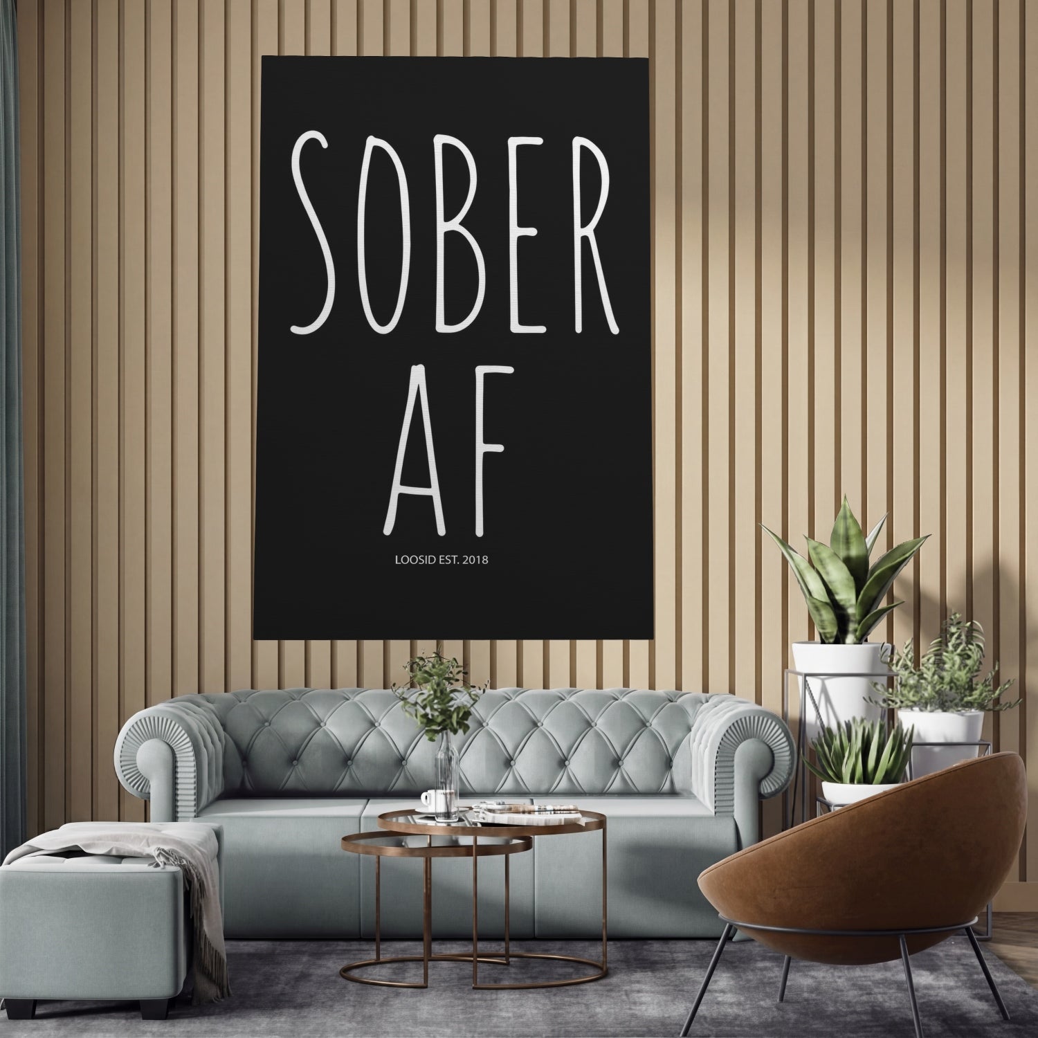 Sobriety Art | Sober AF canvas Wall Art