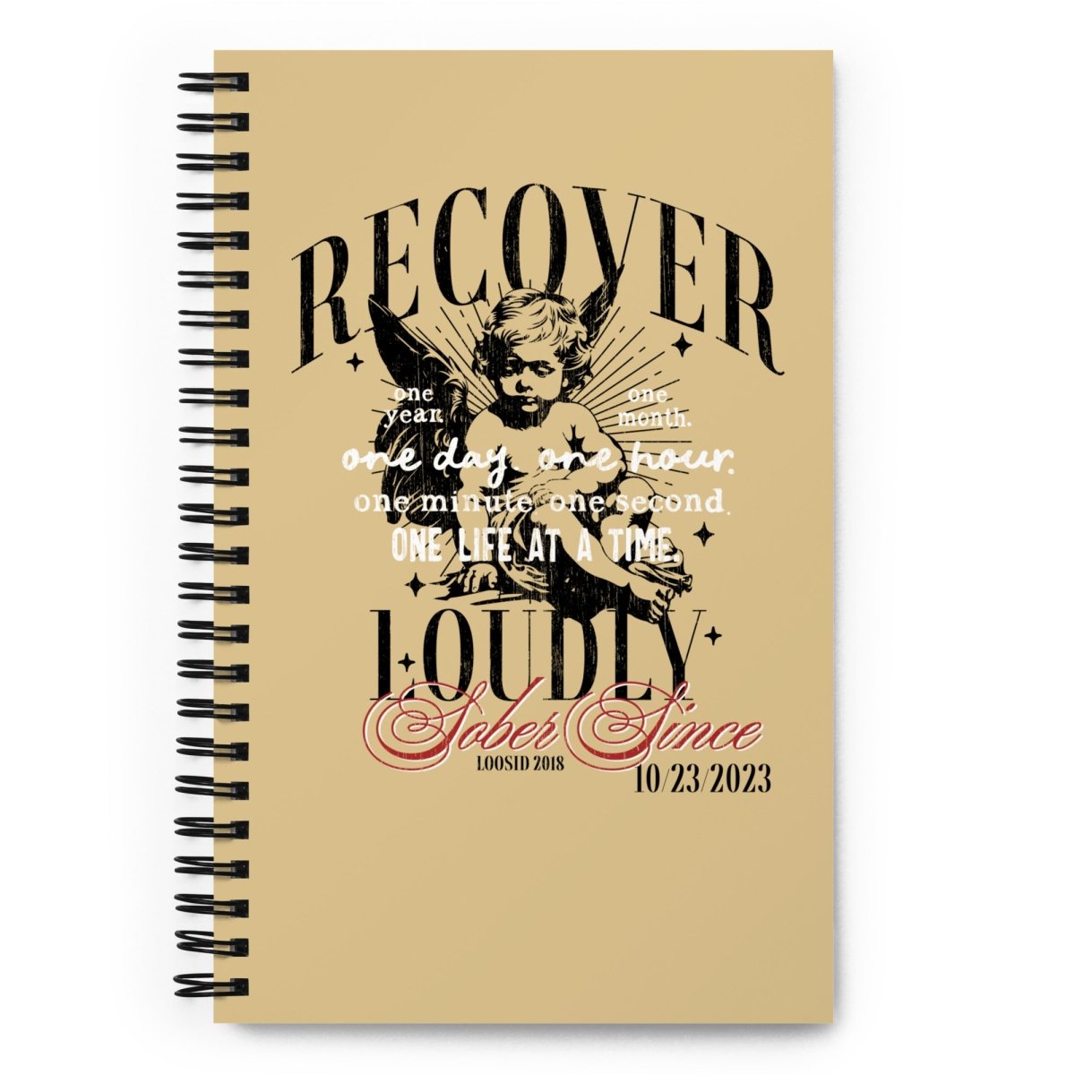 Loosid Recover Loudly Angel Sober Journal featuring the design