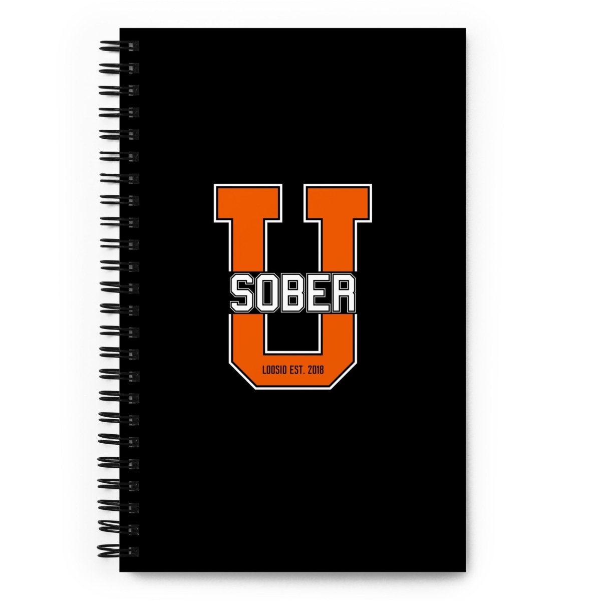 Loosid Sober University Spiral Sober Journal featuring the design