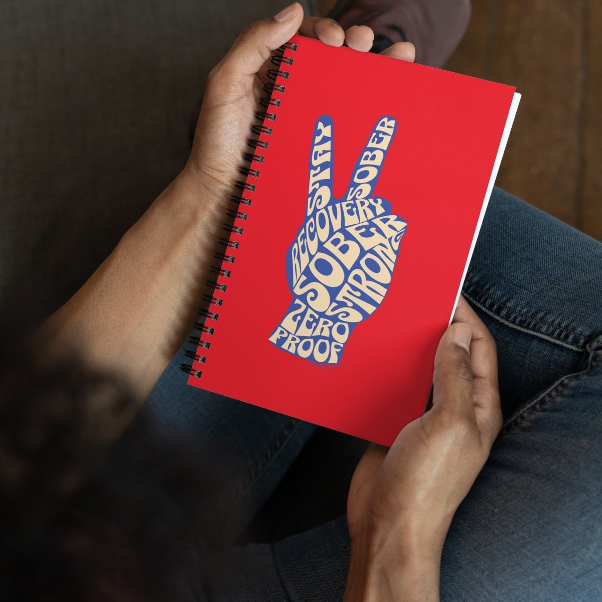 Peace & Sober Spiral Sober Journal flat lay styled image (view 3)