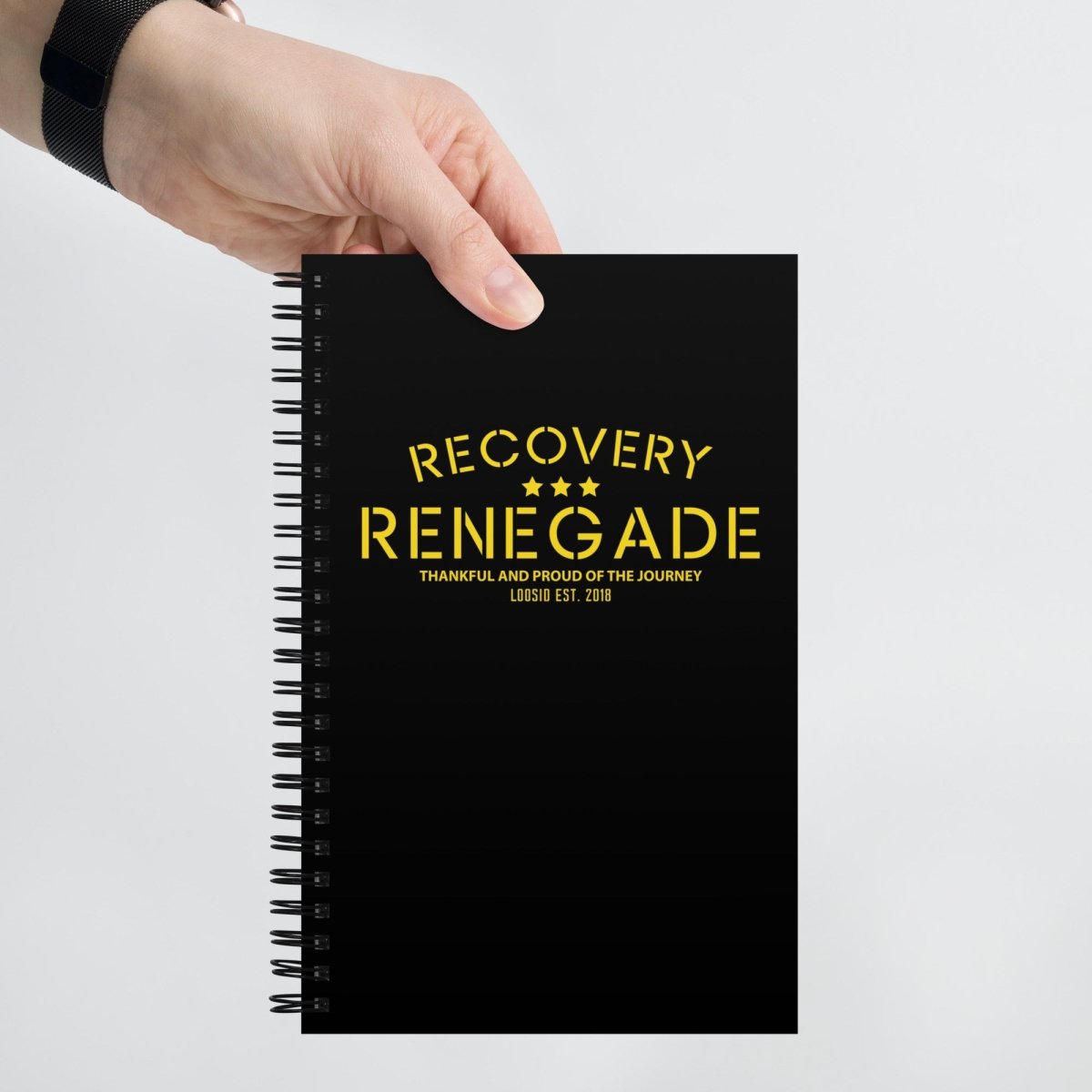 Thankful Recovery Renegade Spiral Sober Journal flat lay styled image (view 3)