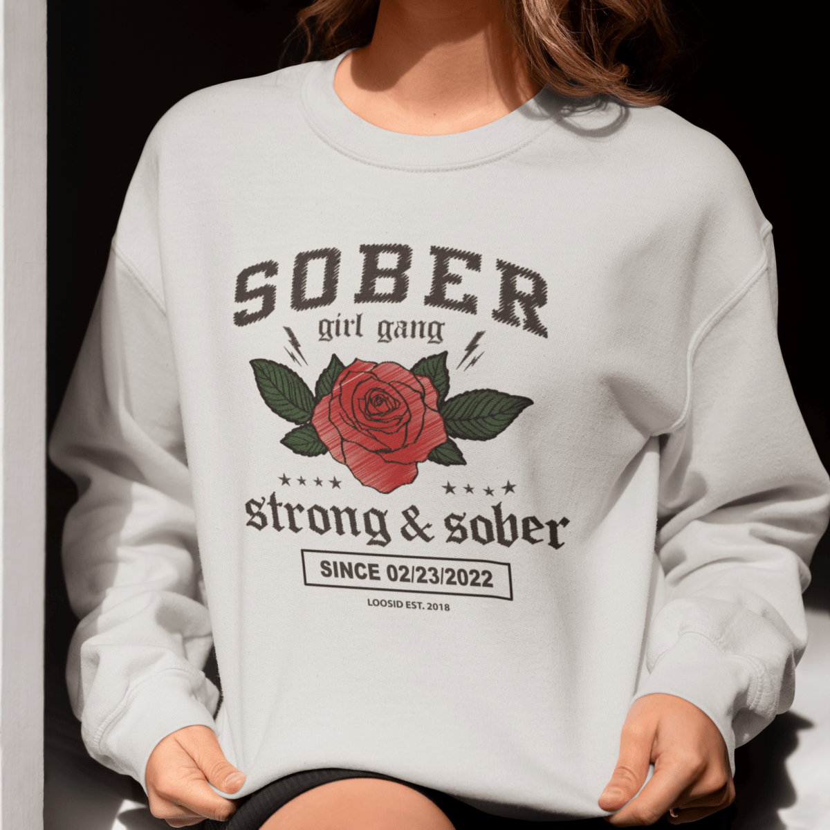SOBER Girl Gang Strong & Sober Recovery Hoodie featuring the design (view 31)