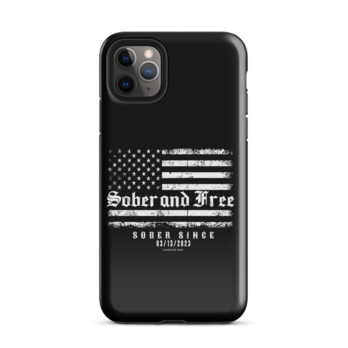 Sober and Free Recovery Phone Case graphic detail (view 4)