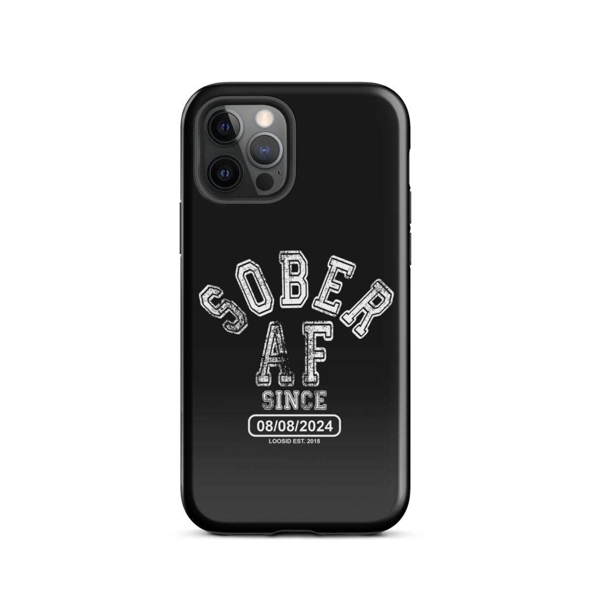 Sober AF Recovery Phone Case back view (view 7)