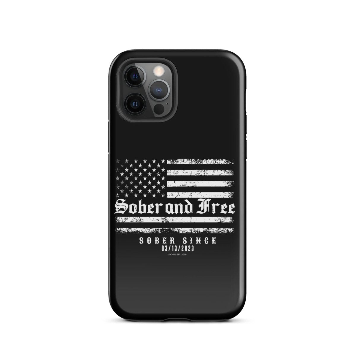 Sober and Free Recovery Phone Case back view (view 7)
