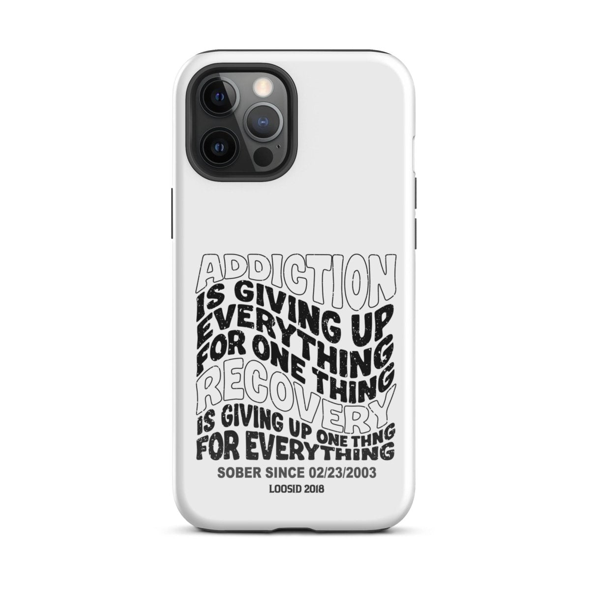 Addiction is Giving Up Recovery Phone Case packaging detail (view 8)