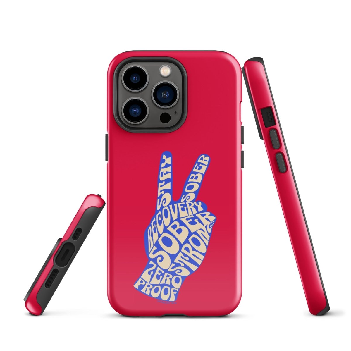 Peace & Sober Recovery Phone Case featuring the design (view 11)