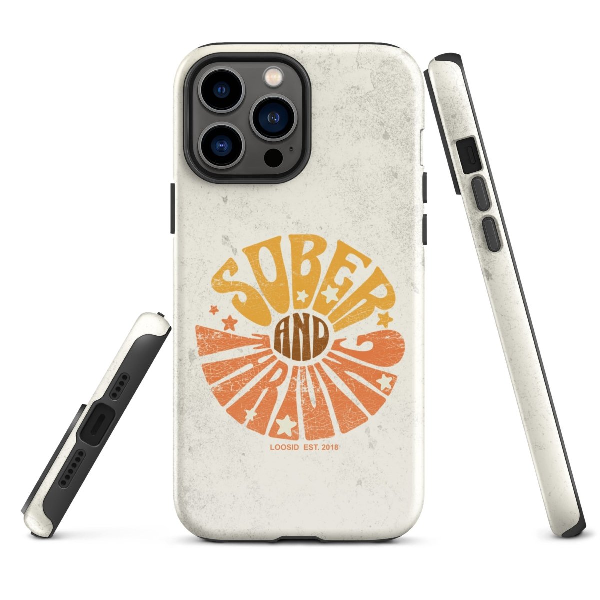Sober & Thriving Recovery Phone Case close-up view (view 12)